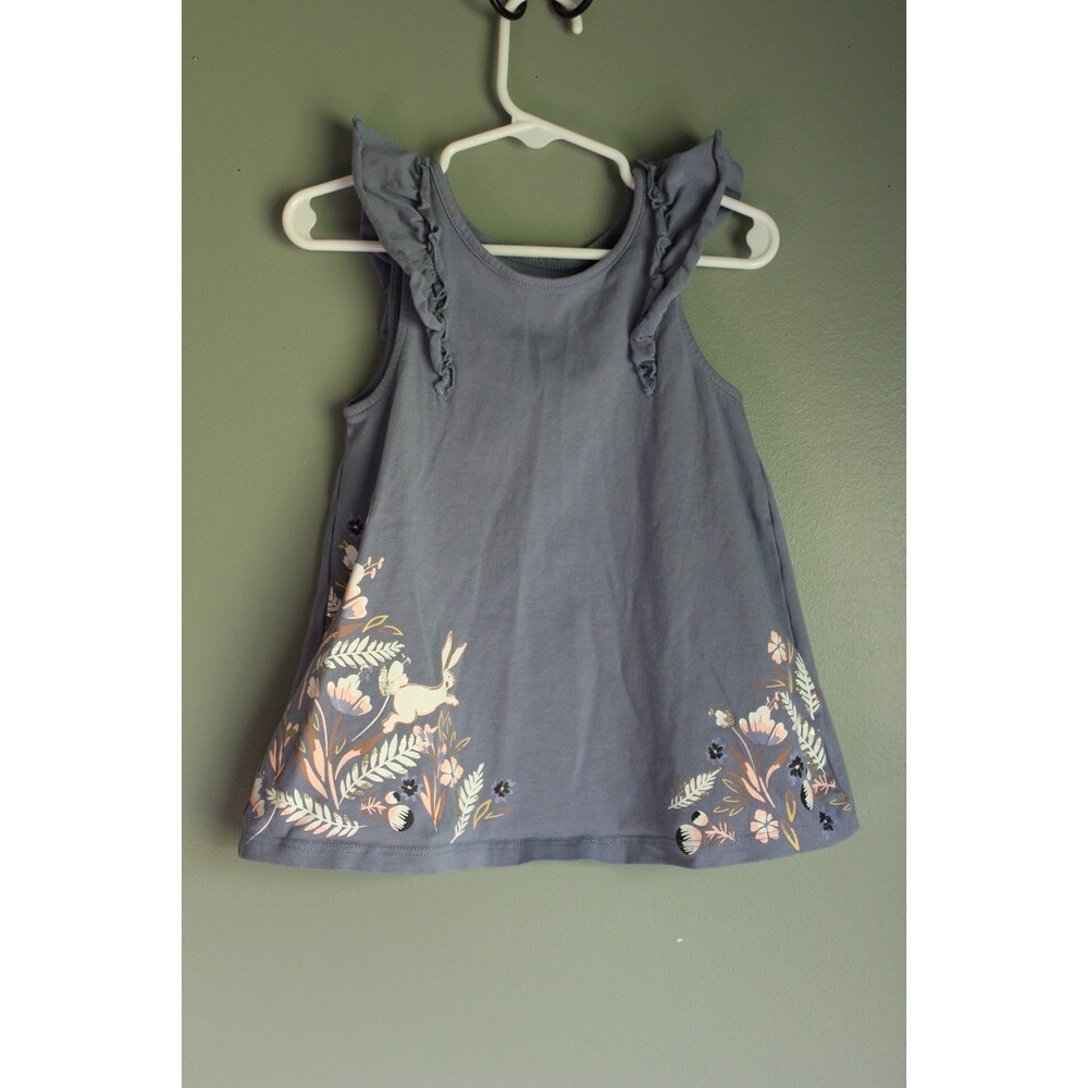 Cynthia Rowley Toddler Tank Tunic 4T Blue Rabbit Floral Size 4T